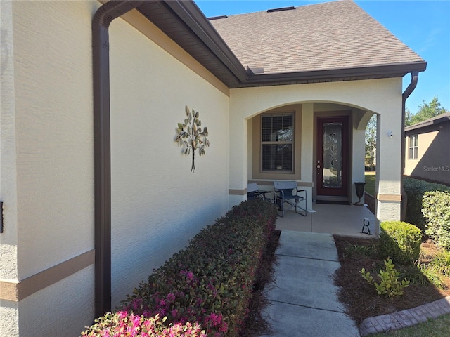 property entrance with a porch