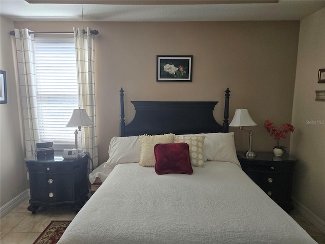 view of tiled bedroom