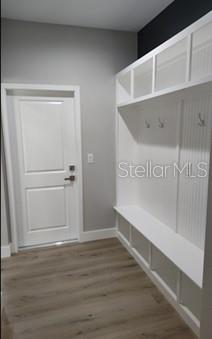 mudroom featuring hardwood / wood-style flooring