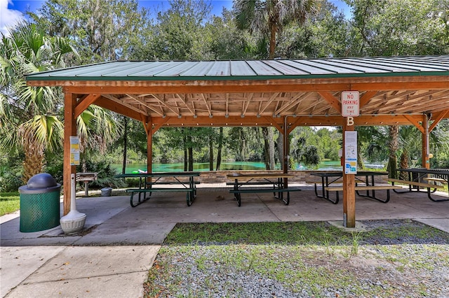 view of property's community with a gazebo