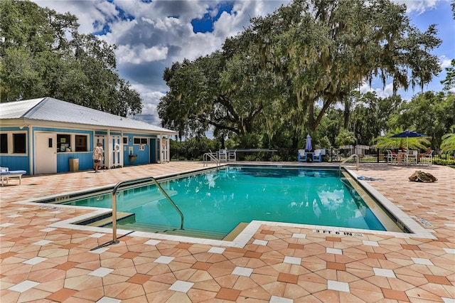 view of pool with a patio area