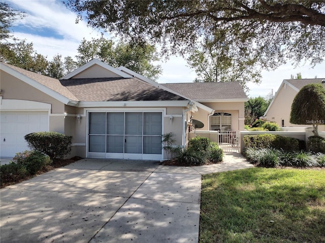 ranch-style house with a garage