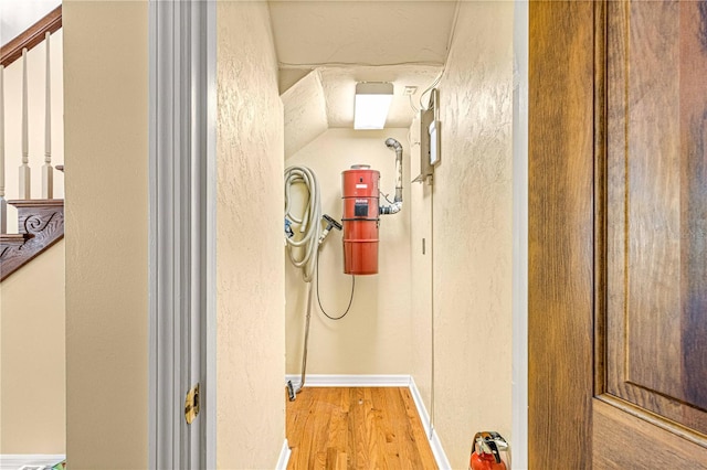 hall featuring light hardwood / wood-style flooring