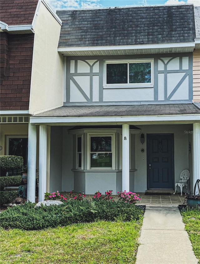 view of front of home with a porch