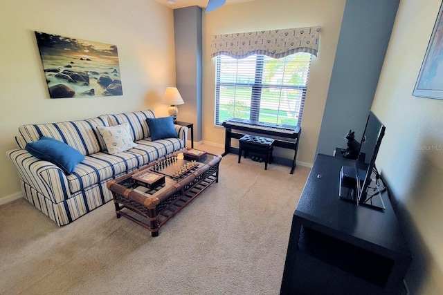 view of carpeted living room