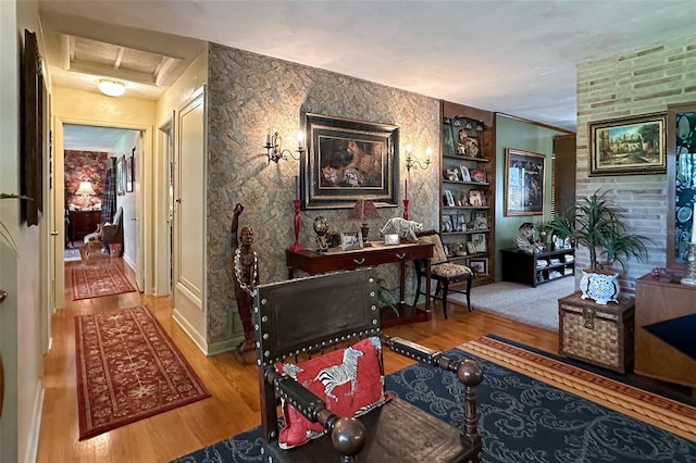 interior space featuring light hardwood / wood-style floors