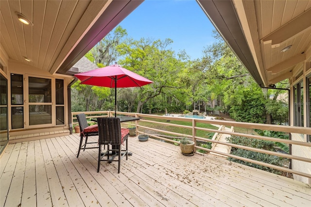 view of wooden terrace