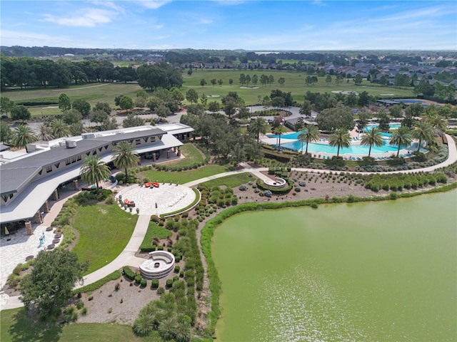 drone / aerial view with a rural view