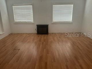 empty room featuring light hardwood / wood-style floors