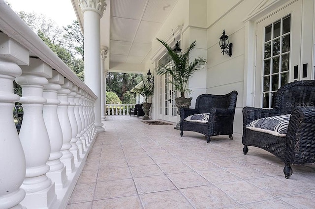 view of patio / terrace featuring covered porch