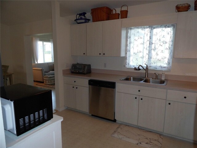 kitchen with sink and dishwasher