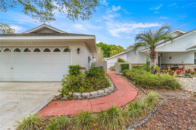 view of property exterior featuring a garage