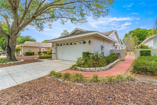 view of property exterior featuring a garage