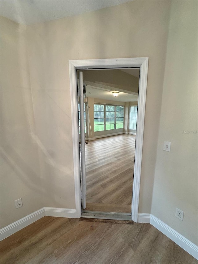 interior space featuring hardwood / wood-style flooring