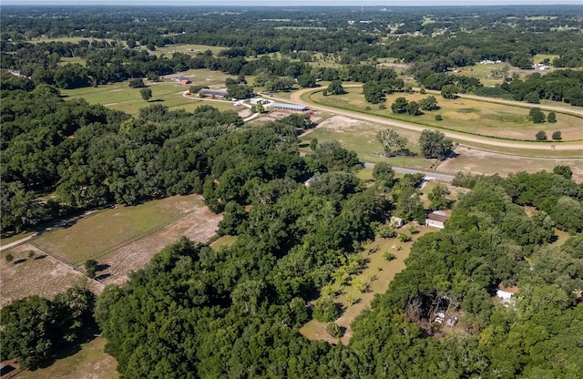 bird's eye view with a rural view