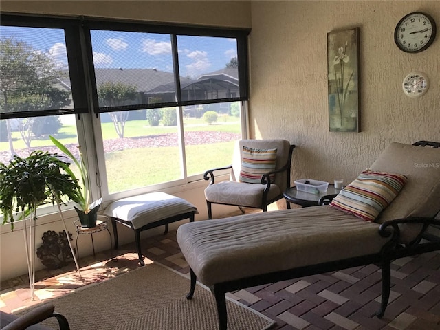 sunroom with plenty of natural light