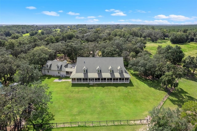 bird's eye view with a rural view