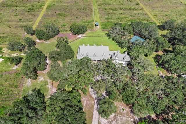 aerial view with a rural view