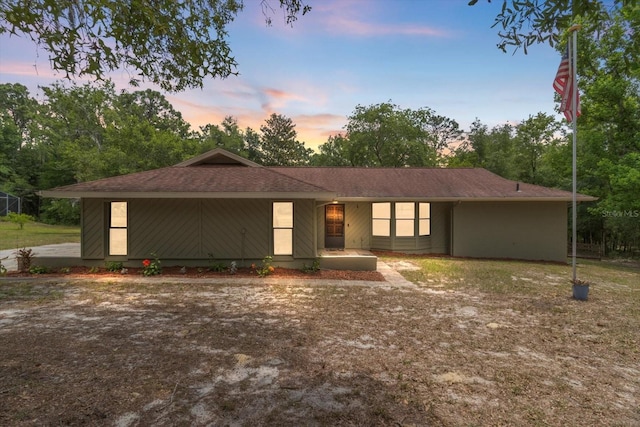 view of ranch-style home