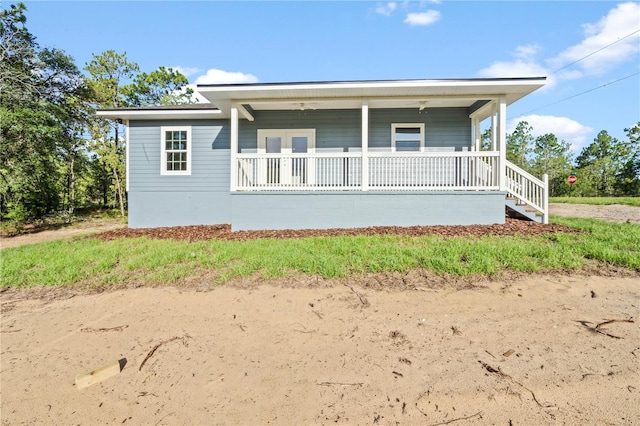 exterior space with a porch