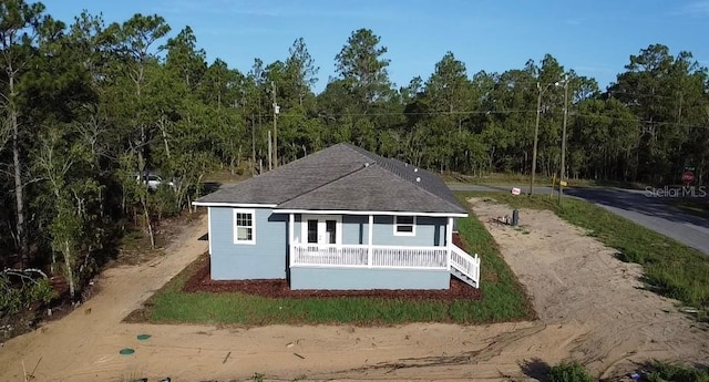 exterior space featuring covered porch