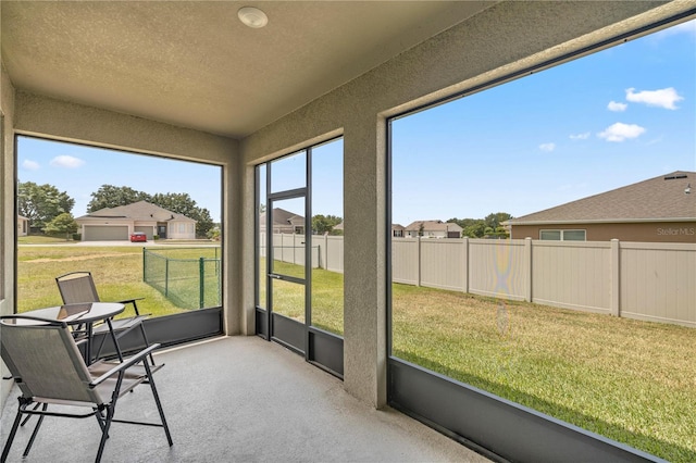 view of sunroom