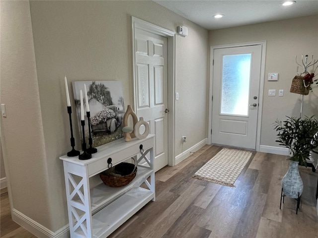 interior space featuring wood-type flooring