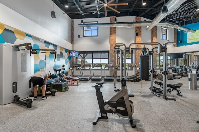 3396 NW 55th Ct, Ocala, FL 34482 - exercise room with a high ceiling