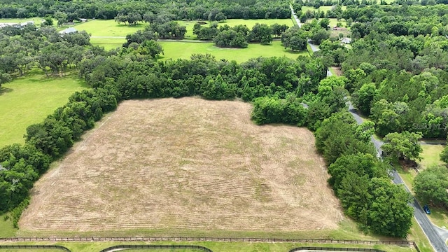 bird's eye view with a rural view