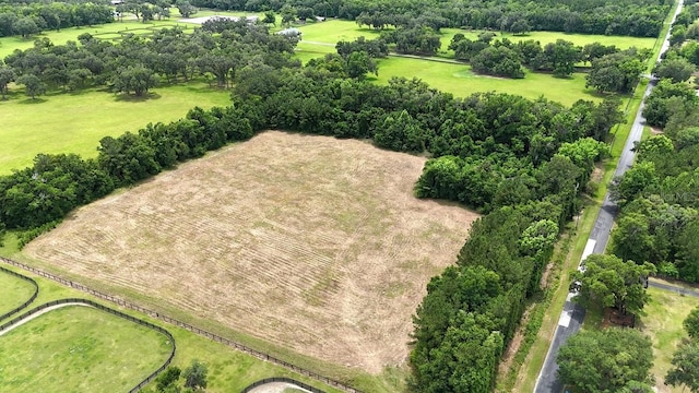 drone / aerial view with a rural view