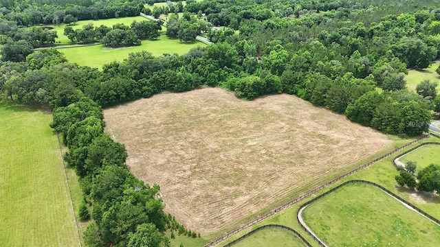 aerial view featuring a rural view