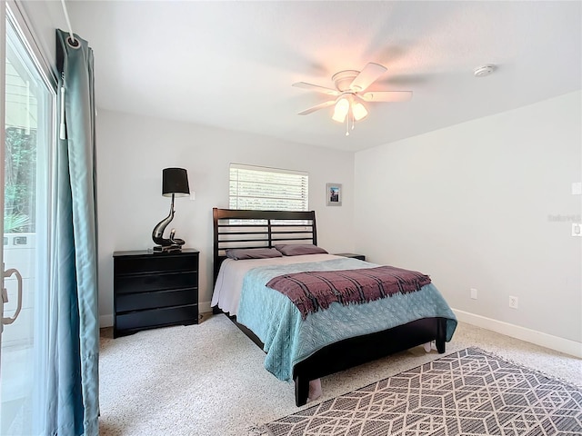 bedroom with ceiling fan