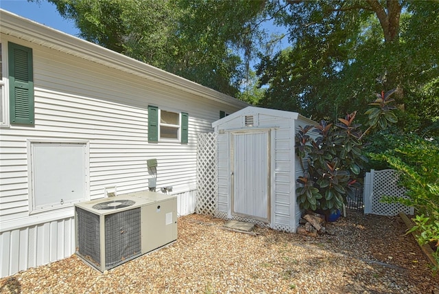 exterior space featuring central AC unit