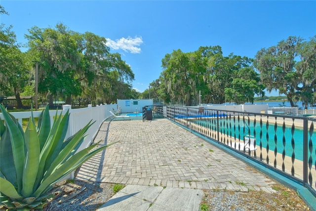 exterior space with a community pool