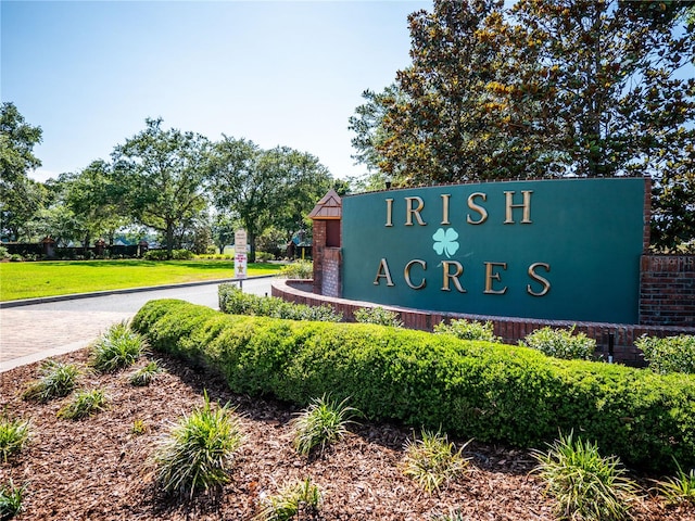 view of community sign