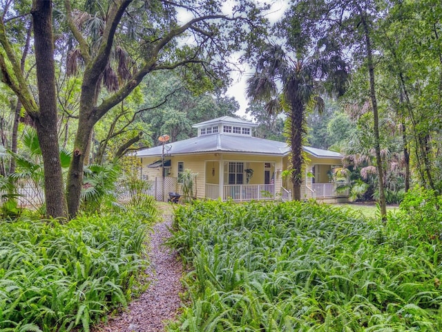 view of front of home with a porch