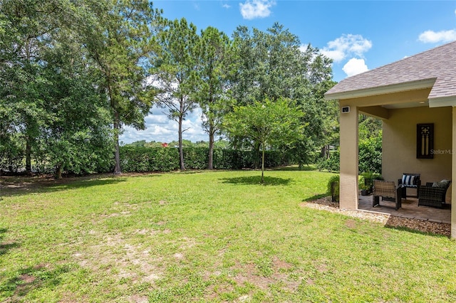 view of yard with a patio