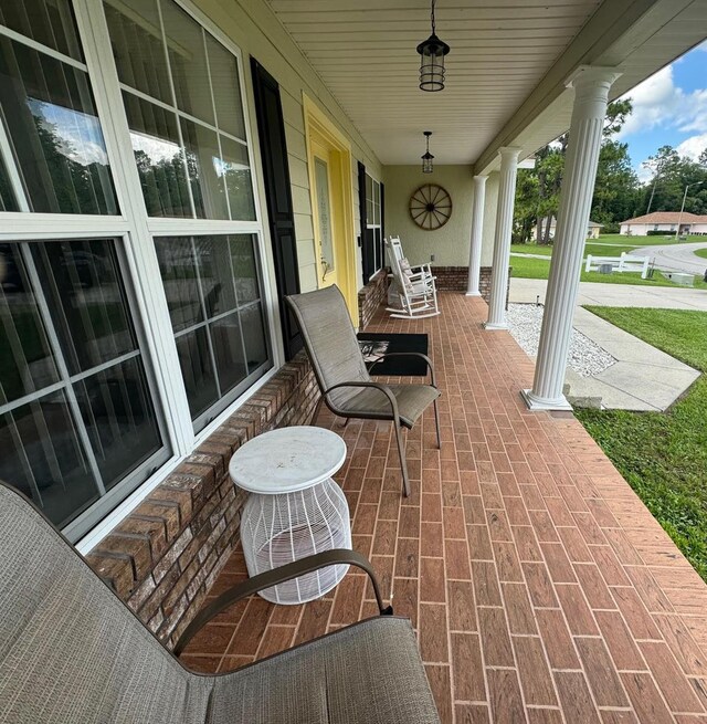 view of patio / terrace featuring a porch