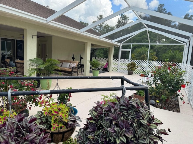 view of sunroom