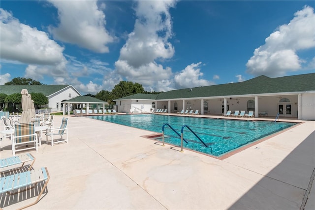 view of pool with a patio