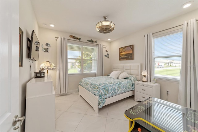 view of tiled bedroom