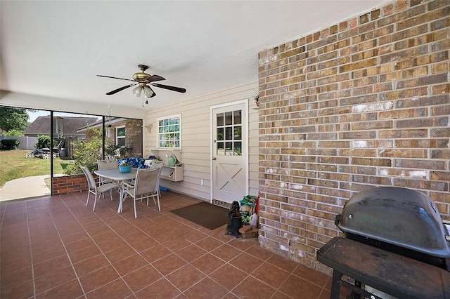 view of patio / terrace featuring area for grilling