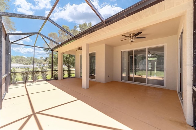 10020 SW 202nd Cir, Dunnellon, FL 34431 - unfurnished sunroom with ceiling fan