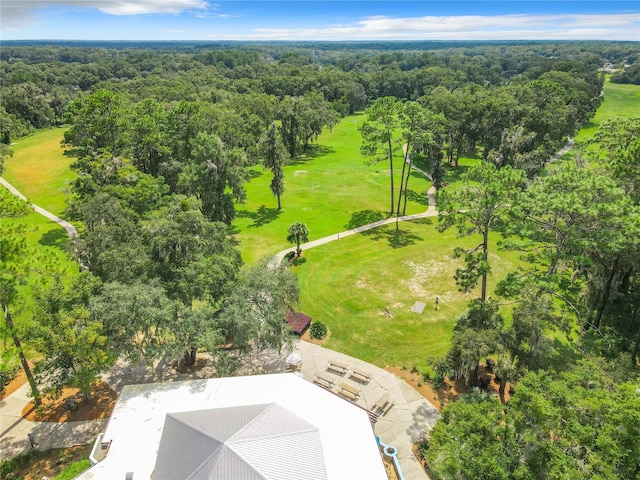 aerial view with a forest view