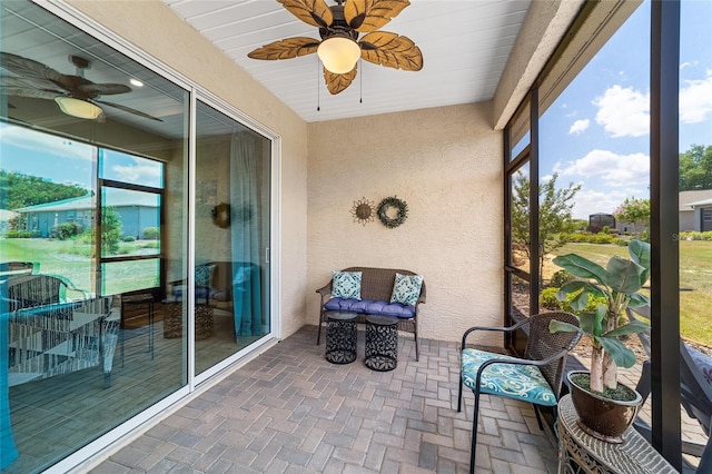 sunroom featuring a healthy amount of sunlight