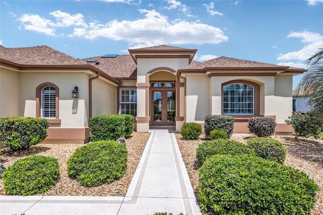 view of front of house with french doors