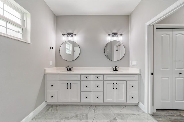 bathroom featuring vanity