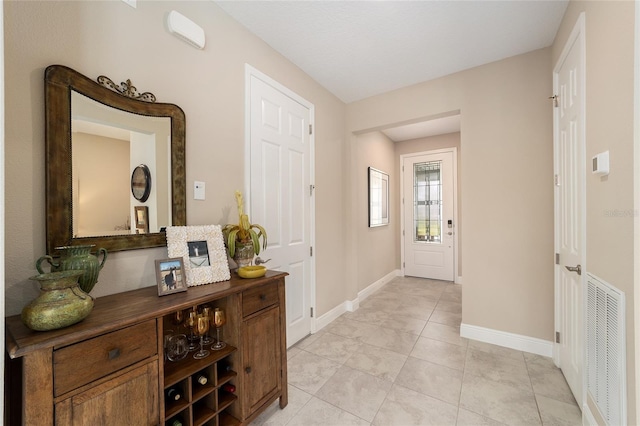 view of tiled entrance foyer