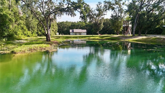 view of water feature