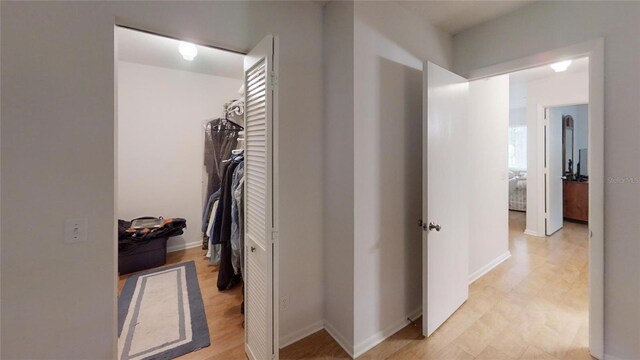 hallway with baseboards